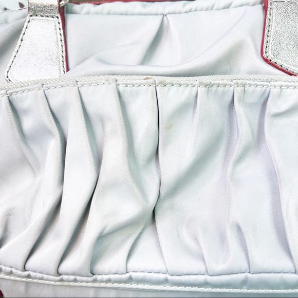 Mz Wallace Light Gray Tote Purse Silver - Picture 16 of 16